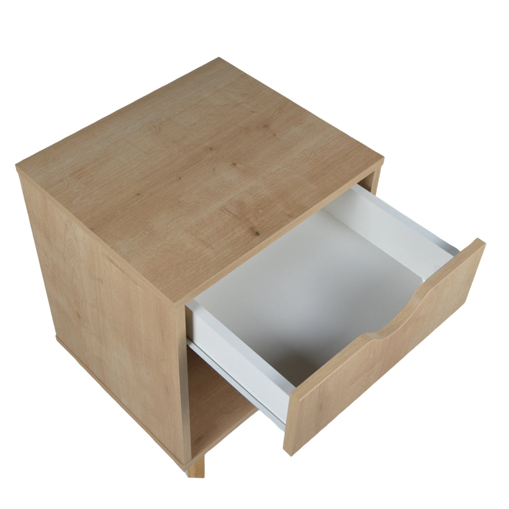 Natural One Drawer Nightstand By Homeroots | Nightstands | Modishstore - 3