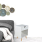 White One Drawer Nightstand By Homeroots | Nightstands | Modishstore - 2