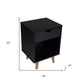 Black One Drawer Nightstand By Homeroots | Nightstands | Modishstore - 6