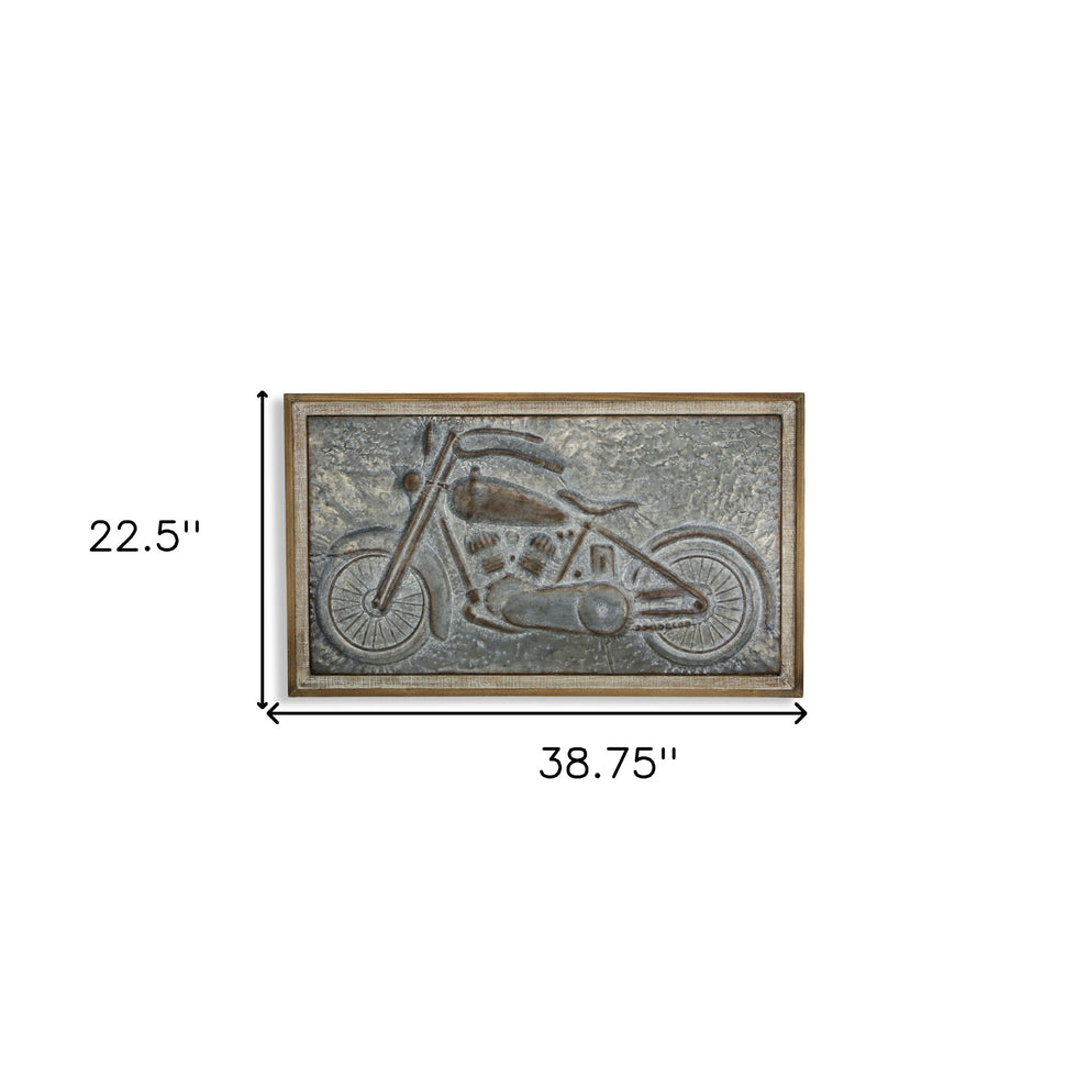Gray and Brown Wood and Metal Wall Decor By Homeroots | Wall Decor | Modishstore - 8