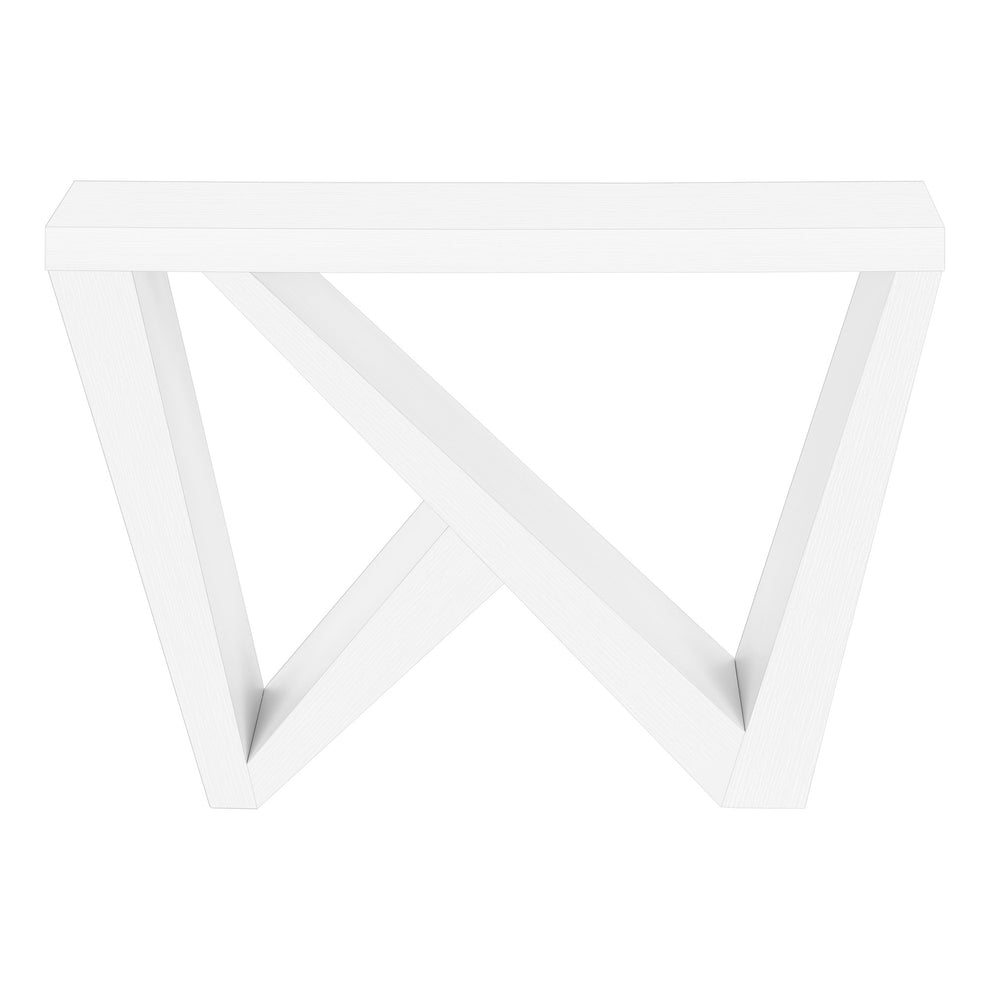 White Wood Abstract End Table By Homeroots | End Tables | Modishstore - 3