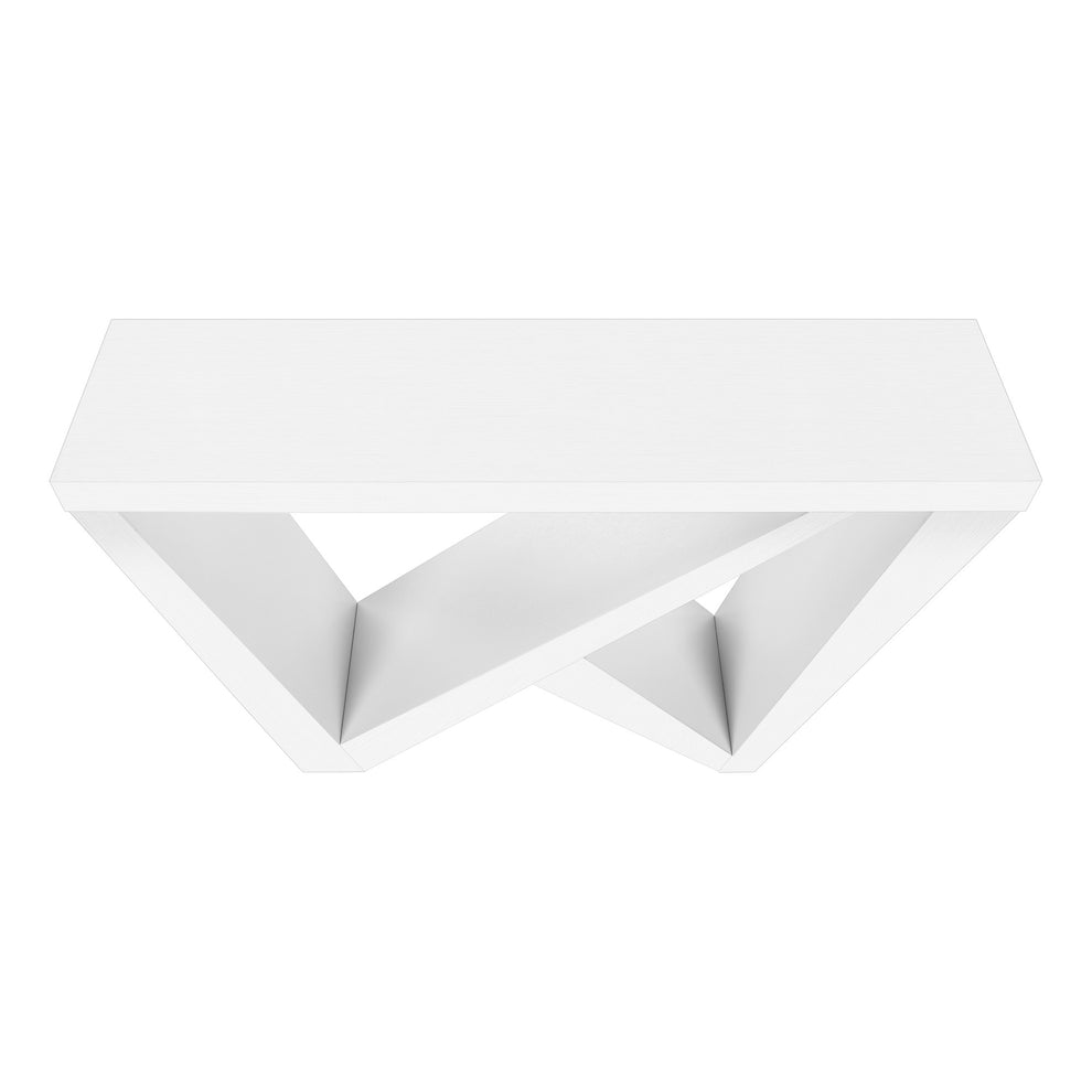 White Wood Abstract End Table By Homeroots | End Tables | Modishstore - 4