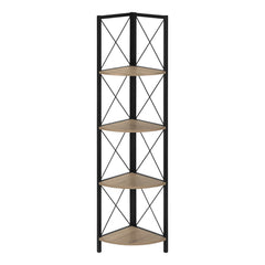 Taupe Metal Corner Bookcase By Homeroots