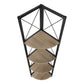 Taupe Metal Corner Bookcase By Homeroots | Bookcases | Modishstore - 8
