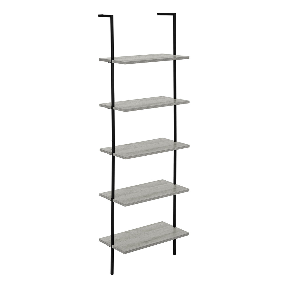 Gray Metal Five Tier Bookcase By Homeroots | Bookcases | Modishstore - 3