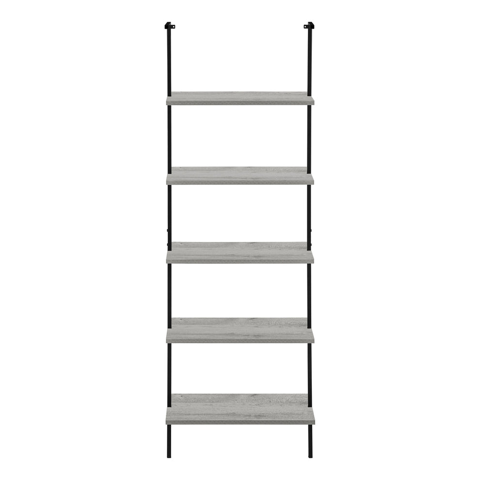 Gray Metal Five Tier Bookcase By Homeroots | Bookcases | Modishstore - 5