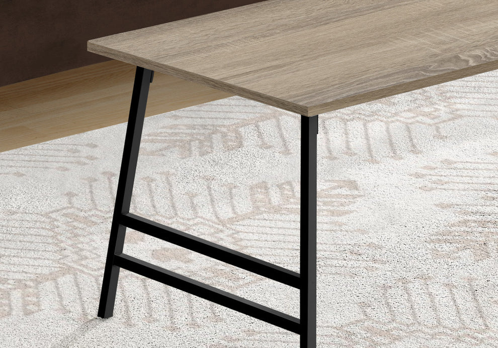 Taupe And Black Metal Coffee Table By Homeroots | Coffee Tables | Modishstore - 4