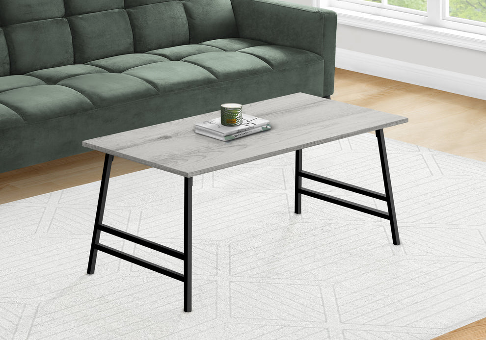 Gray And Black Metal Coffee Table By Homeroots | Coffee Tables | Modishstore - 2