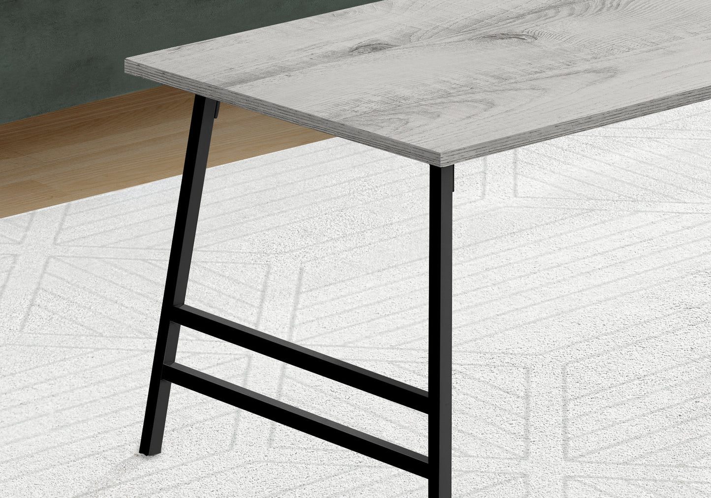 Gray And Black Metal Coffee Table By Homeroots | Coffee Tables | Modishstore - 3