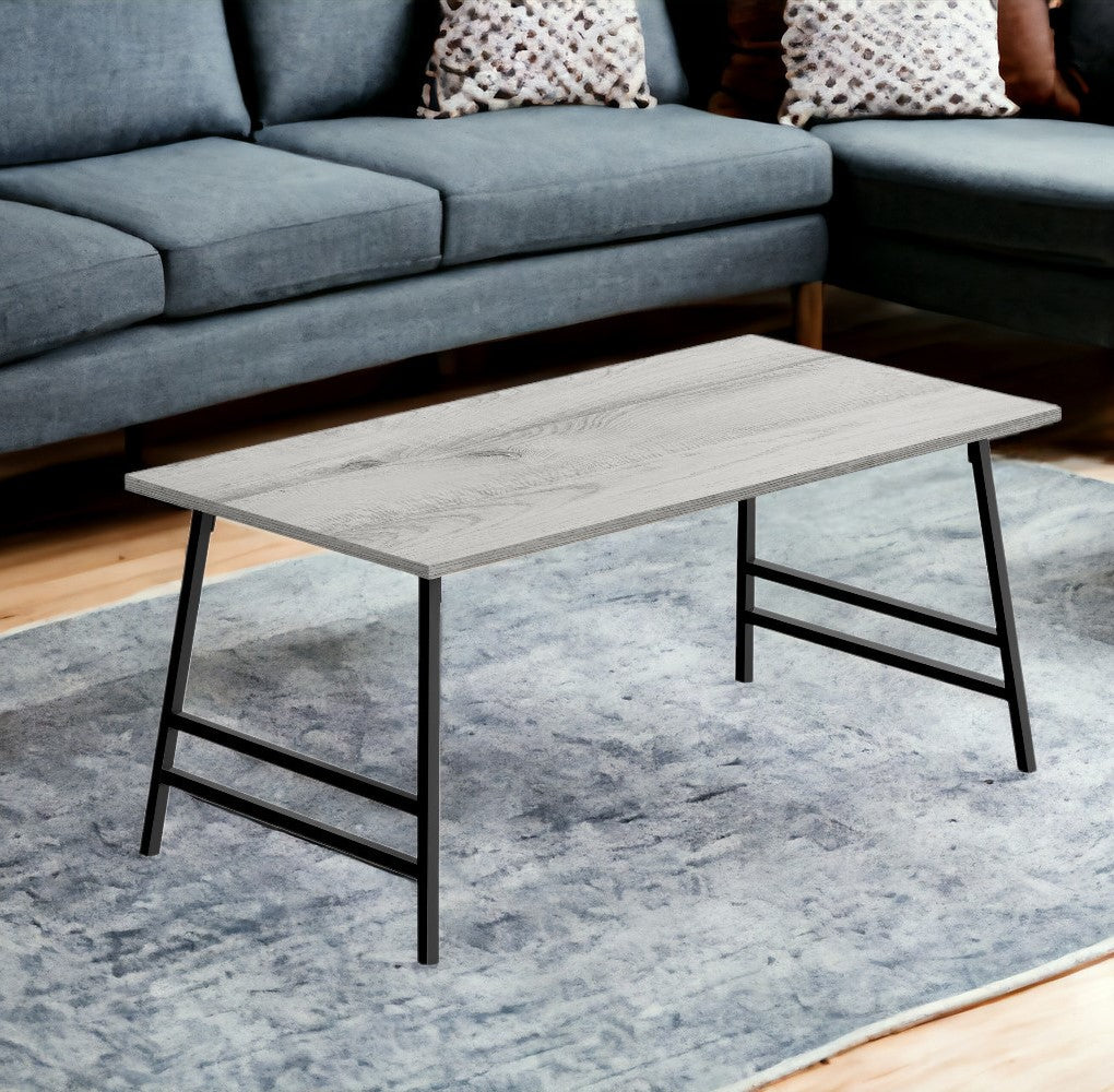 Gray And Black Metal Coffee Table By Homeroots | Coffee Tables | Modishstore - 6