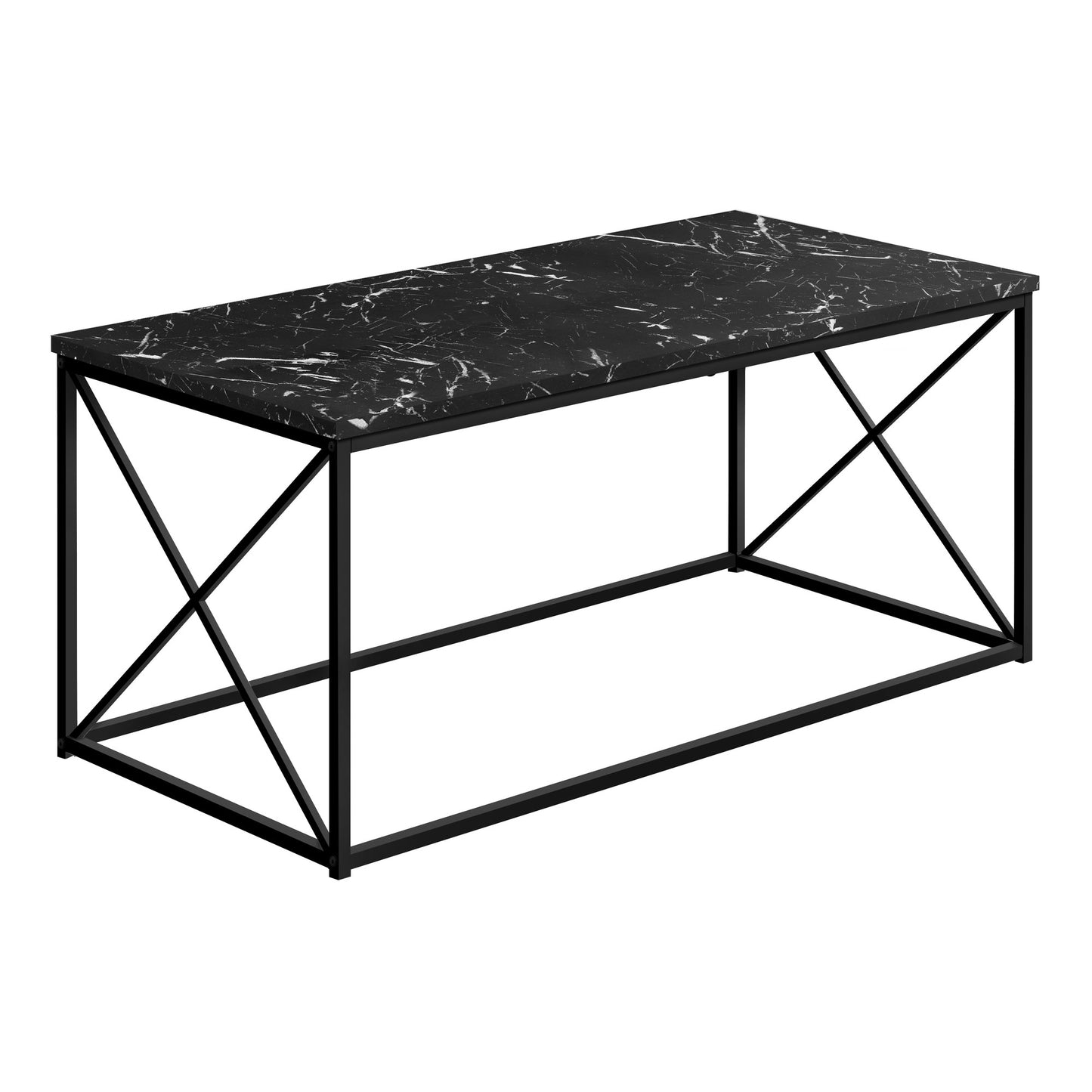 Black Wood And Metal Coffee Table By Homeroots | Coffee Tables | Modishstore - 6