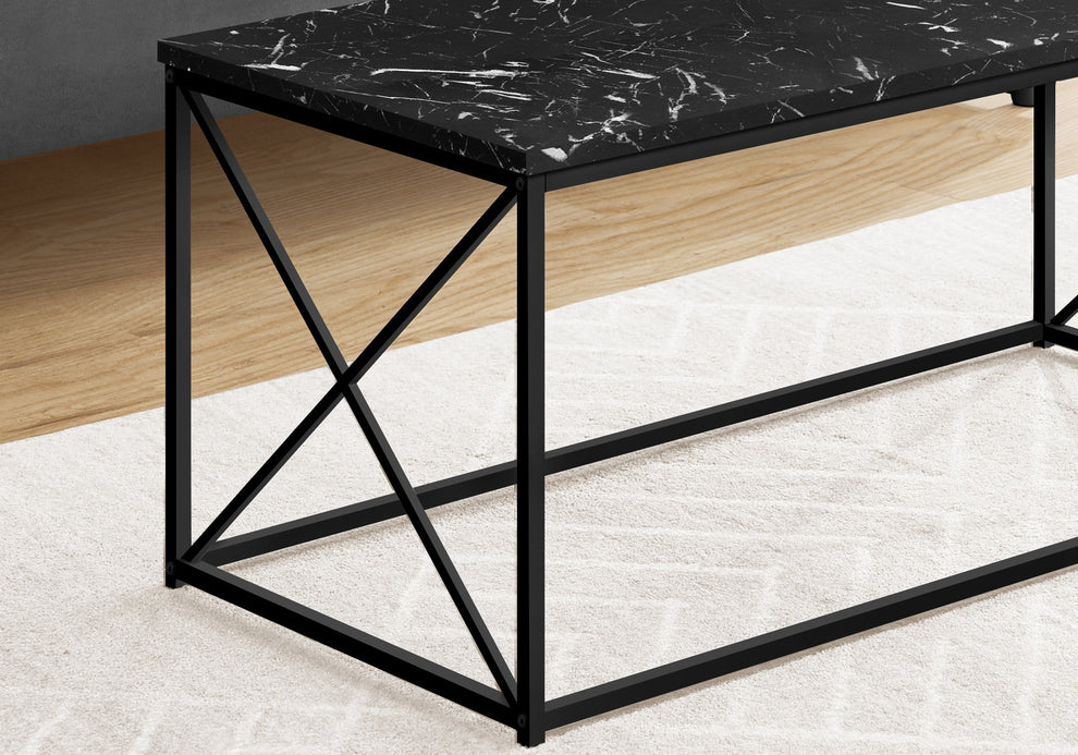 Black Wood And Metal Coffee Table By Homeroots | Coffee Tables | Modishstore - 3