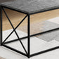 Gray And Black Wood And Metal Coffee Table By Homeroots | Coffee Tables | Modishstore - 3