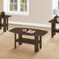 Set of Three Espresso Coffee Table With Three Shelves By Homeroots | Coffee Tables | Modishstore - 8