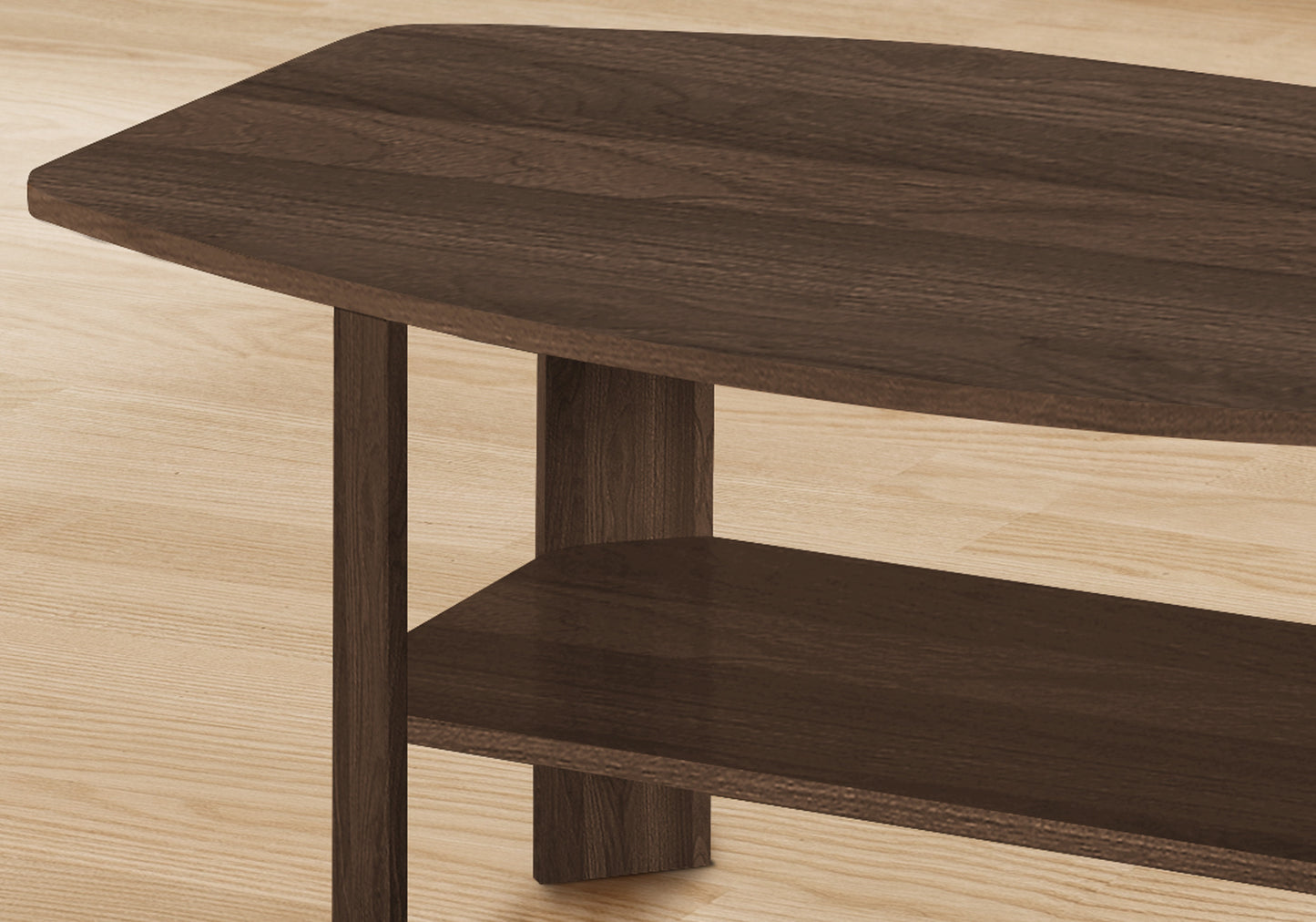 Set of Three Espresso Coffee Table With Three Shelves By Homeroots | Coffee Tables | Modishstore - 5