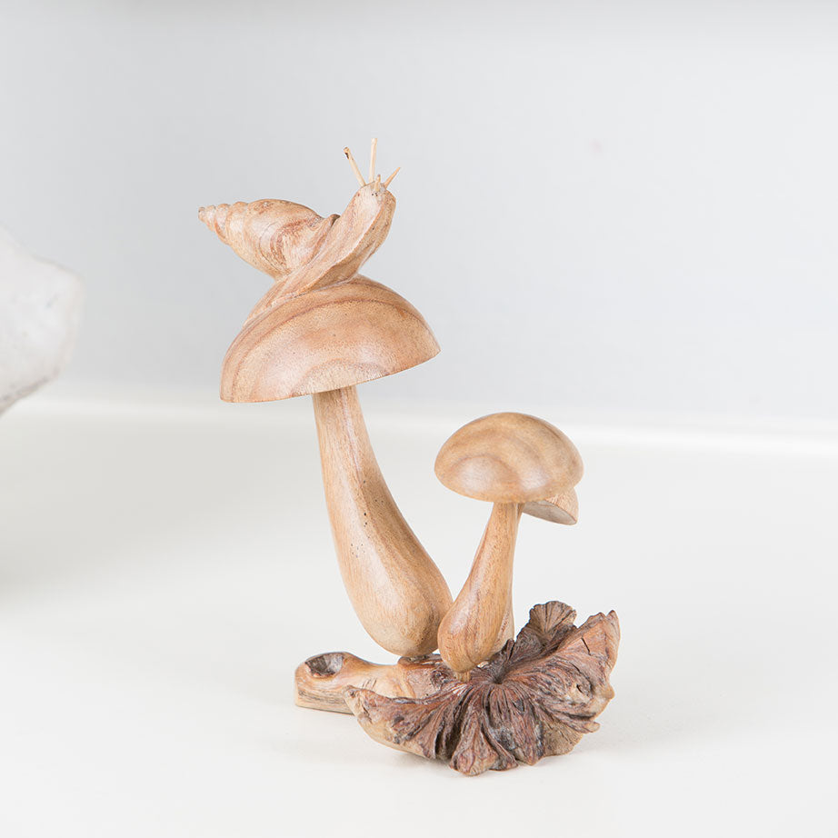 Parasite Snail on Mushrooms Set of 4 By Garden Age Supply | Sculptures | Modishstore - 1