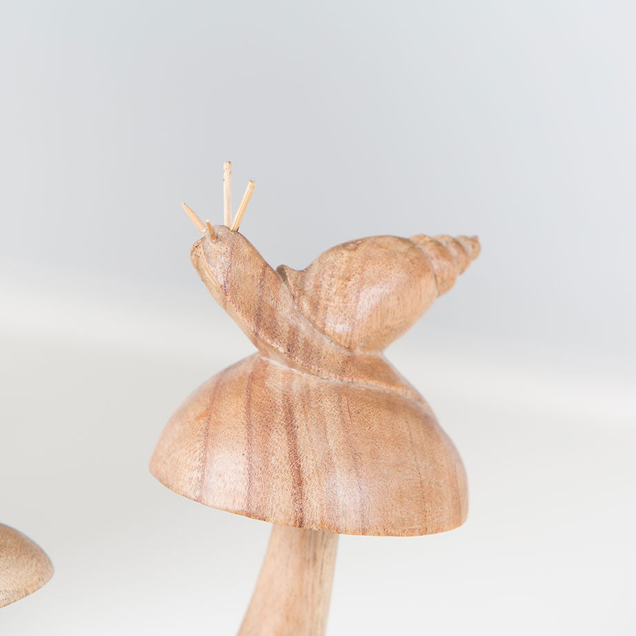 Parasite Snail on Mushrooms Set of 4 By Garden Age Supply | Sculptures | Modishstore - 4