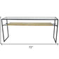 Clear Black and Gold Glass Sled Console Table With Shelves By Homeroots | Console Tables | Modishstore - 5