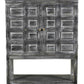 Distressed Wash Dark Gray Solid Wood Two Door Accent Cabinet By Homeroots | Cabinets | Modishstore - 1