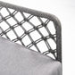Gray and Black Steel Indoor Outdoor Dining Chair with Gray Cushion By Homeroots | Outdoor Chairs | Modishstore - 5