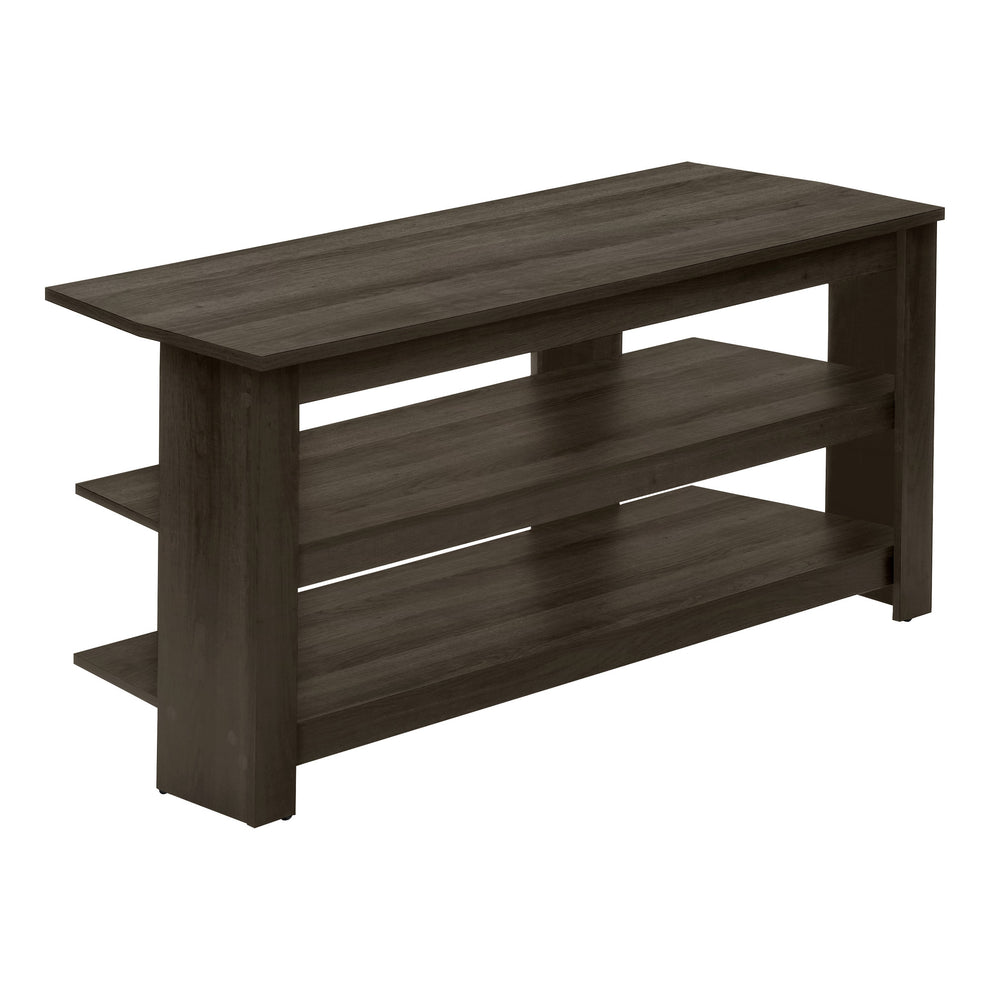 Brown Wood Open Shelving TV Stand By Homeroots | TV Stands | Modishstore - 3