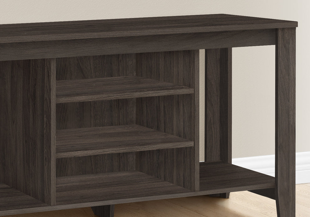 Brown Open Shelving TV Stand By Homeroots | TV Stands | Modishstore - 2