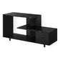 Black Cabinet Enclosed Storage TV Stand By Homeroots | TV Stands | Modishstore - 2