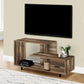 Brown Cabinet Enclosed Storage TV Stand By Homeroots | TV Stands | Modishstore - 4