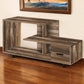 Brown Cabinet Enclosed Storage TV Stand By Homeroots | TV Stands | Modishstore - 1