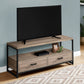 Deep Taupe Cabinet Enclosed Storage TV Stand By Homeroots | TV Stands | Modishstore - 7