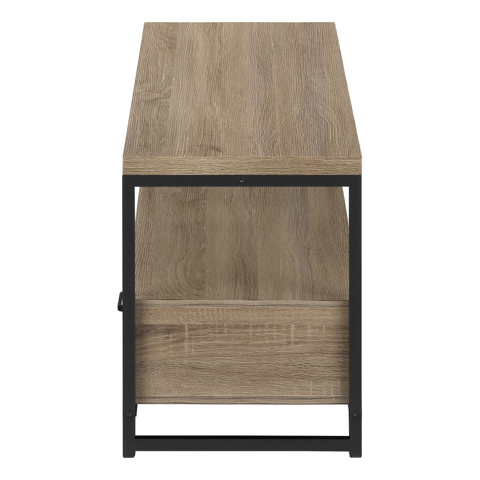 Deep Taupe Cabinet Enclosed Storage TV Stand By Homeroots | TV Stands | Modishstore - 4