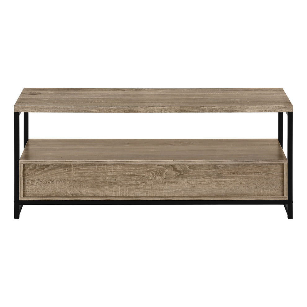 Deep Taupe Cabinet Enclosed Storage TV Stand By Homeroots | TV Stands | Modishstore - 5
