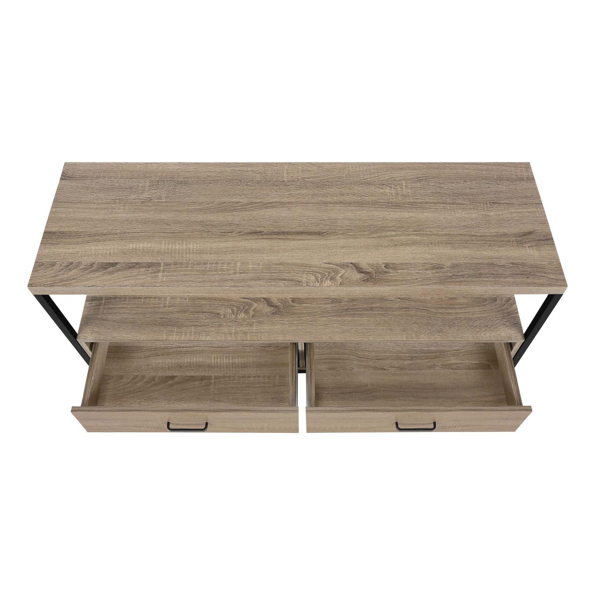 Deep Taupe Cabinet Enclosed Storage TV Stand By Homeroots | TV Stands | Modishstore - 6