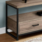 Deep Taupe Cabinet Enclosed Storage TV Stand By Homeroots | TV Stands | Modishstore - 8