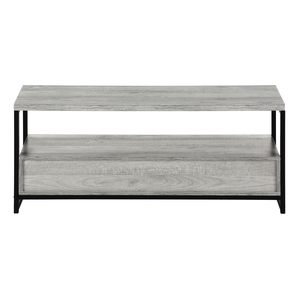 Gray Cabinet Enclosed Storage TV Stand By Homeroots | TV Stands | Modishstore - 4