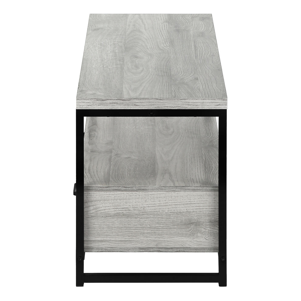 Gray Cabinet Enclosed Storage TV Stand By Homeroots | TV Stands | Modishstore - 5