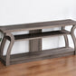 Taupe Wood Open Shelving TV Stand By Homeroots | TV Stands | Modishstore - 1
