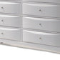 White Solid and Manufactured Wood Eight Drawer Double Dresser By Homeroots | Dressers | Modishstore - 3