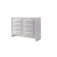 White Solid and Manufactured Wood Eight Drawer Double Dresser By Homeroots | Dressers | Modishstore - 2