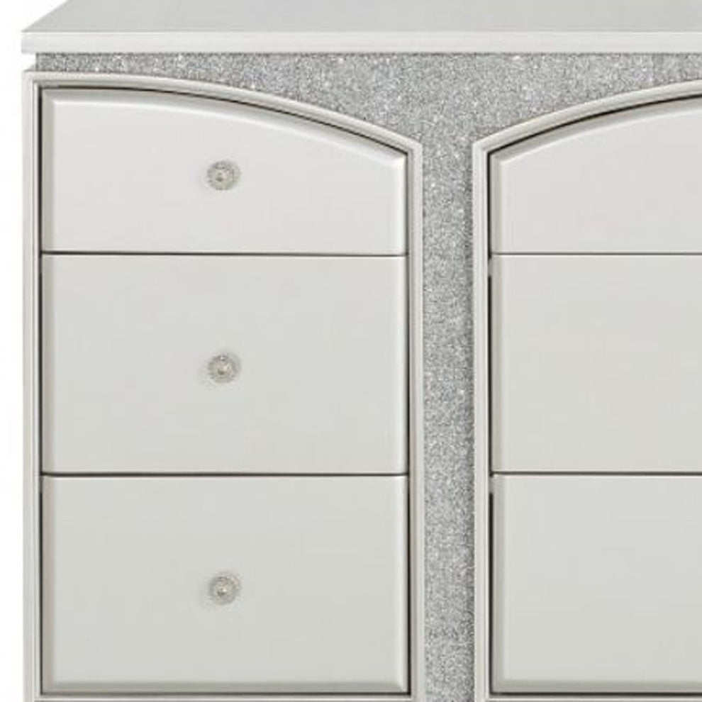 Platinum Manufactured Wood Nine Drawer Dresser By Homeroots | Dressers | Modishstore - 4