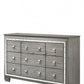 Light Gray Solid and Manufactured Wood Nine Drawer Triple Dresser By Homeroots | Dressers | Modishstore - 1