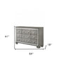 Light Gray Solid and Manufactured Wood Nine Drawer Triple Dresser By Homeroots | Dressers | Modishstore - 3
