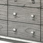 Light Gray Solid and Manufactured Wood Nine Drawer Triple Dresser By Homeroots | Dressers | Modishstore - 4