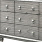 Light Gray Solid and Manufactured Wood Nine Drawer Triple Dresser By Homeroots | Dressers | Modishstore - 2