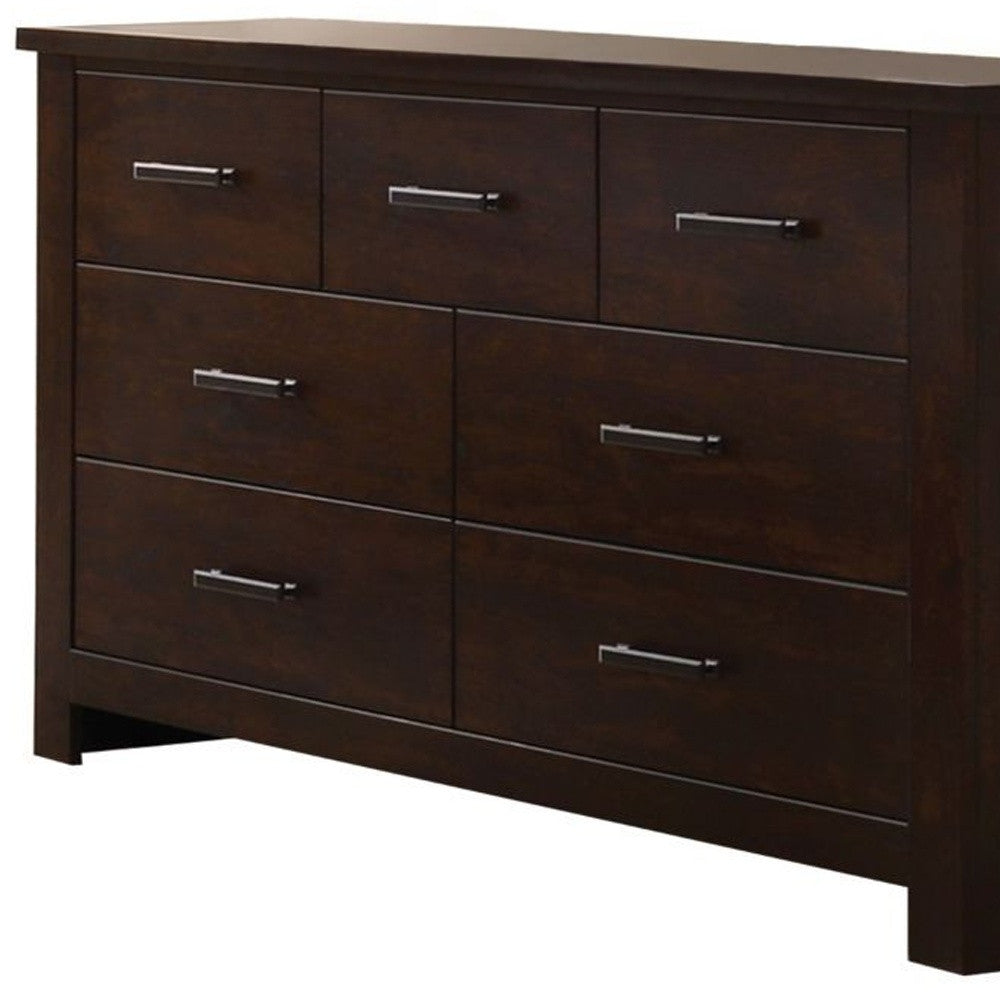Mahogany Seven Drawer Double Dresser By Homeroots | Dressers | Modishstore - 2