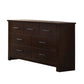 Mahogany Seven Drawer Double Dresser By Homeroots | Dressers | Modishstore - 5