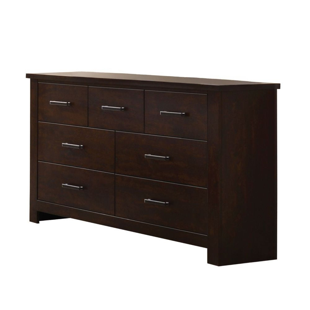 Mahogany Seven Drawer Double Dresser By Homeroots | Dressers | Modishstore - 5