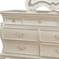 Pearl Solid and Manufactured Wood Seven Drawer Triple Dresser By Homeroots | Dressers | Modishstore - 5