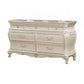 Pearl Solid and Manufactured Wood Seven Drawer Triple Dresser By Homeroots | Dressers | Modishstore - 2