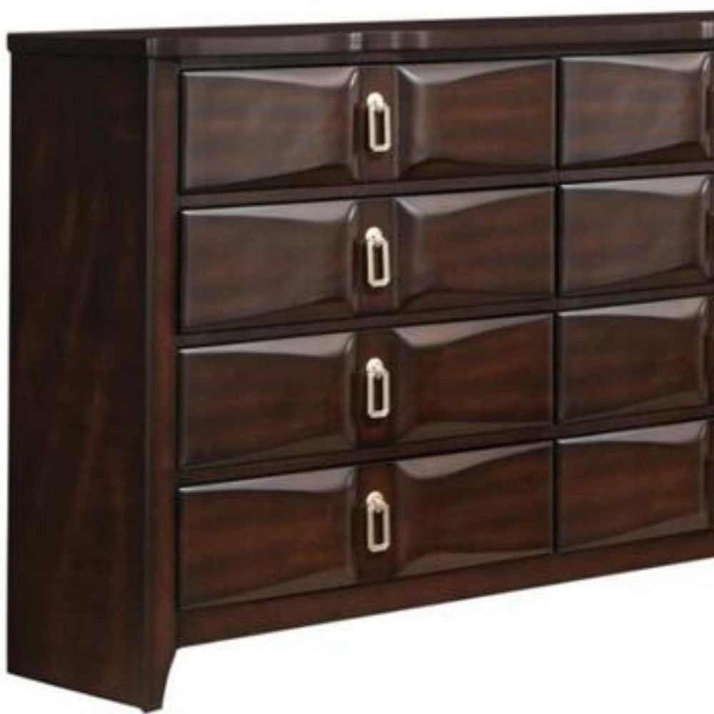 Espresso Eight Drawer Double Dresser By Homeroots | Dressers | Modishstore - 2